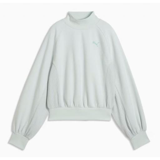 Sudadera Puma HER Mock Neck Crew Verde [0]