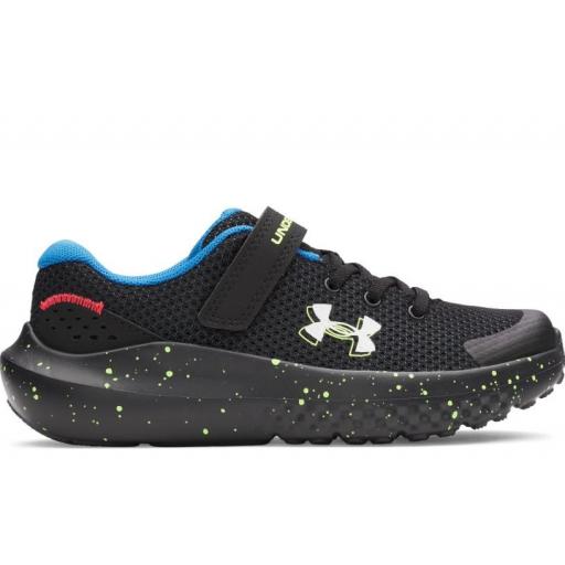 Zapatillas Under Armour Surge 4 AC PS Velcro Negro [0]