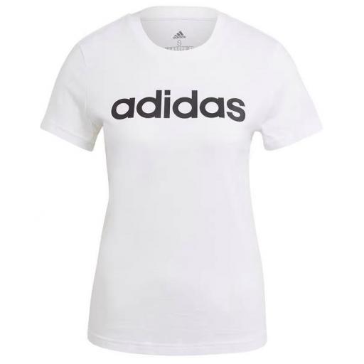 Camiseta Adidas Essentials Slim Logo Mujer Blanco