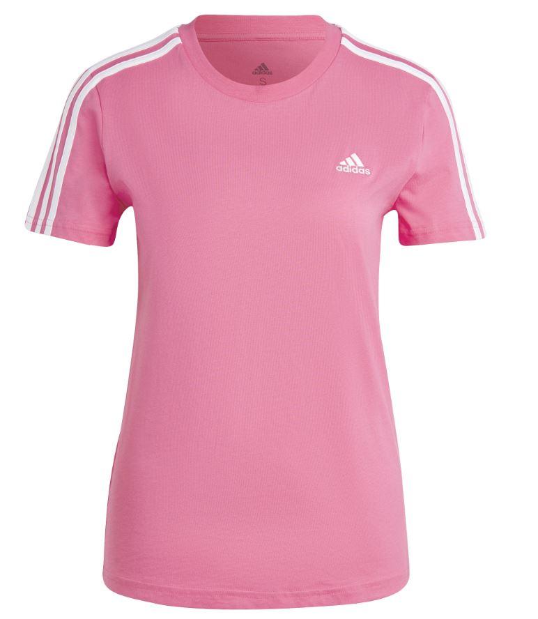 Camiseta Adidas Single Jersey 3 Bandas Mujer Rosa