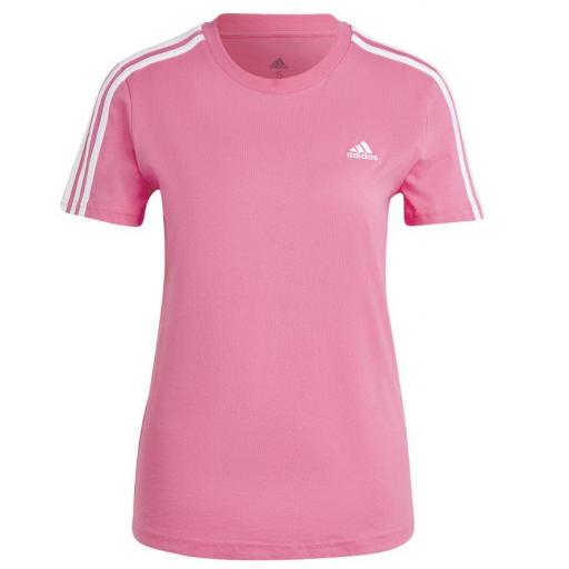 Camiseta Adidas Single Jersey 3 Bandas Mujer Rosa [0]
