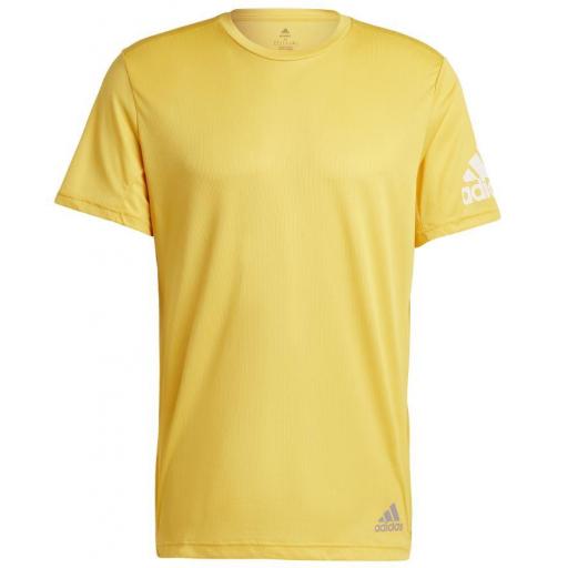 Camiseta Adidas Run It Tee Amarilla