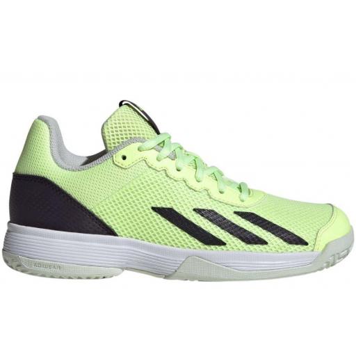 Zapatillas Adidas Courtflash K Tenis/Padel Verde Lima