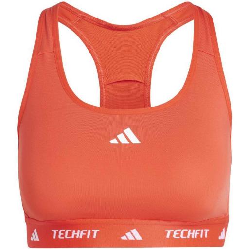 Sujetador Deportivo Adidas Techfit Mid Bra Coral [0]