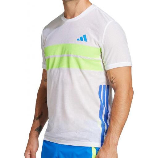 Camiseta Adidas Adizero Retro Tee M Blanco/Amarillo [0]