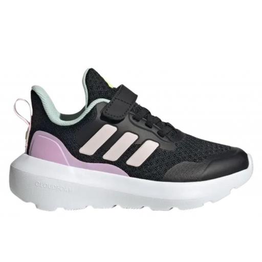 Zapatillas Adidas Fortarun 2.0 EL C Velcro Negro/Lila [0]