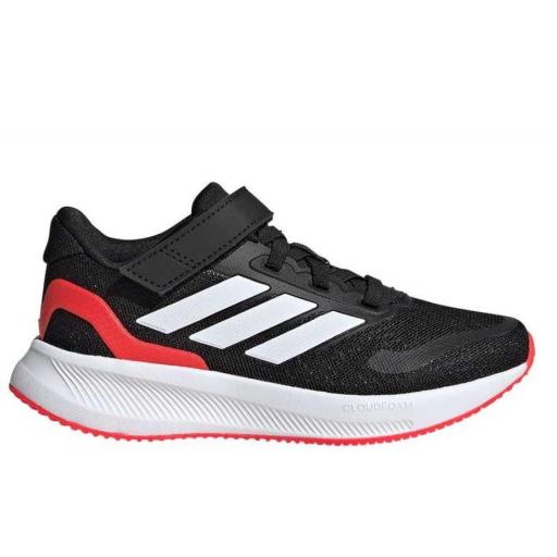 Zapatillas Adidas Runfalcon 5 EL C Velcro Negro/Rojo [0]