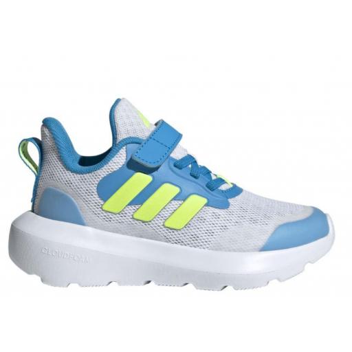 Zapatillas Adidas Fortarun 2.0 EL C Velcro Gris/Azul