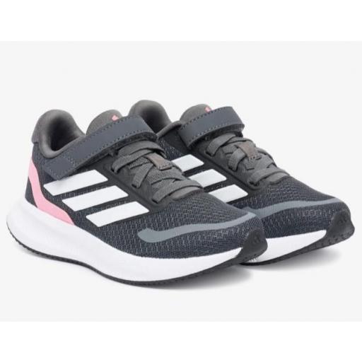 Zapatillas Adidas Runfalcon 5 PS Velcro Niñas Gris/Rosa [1]