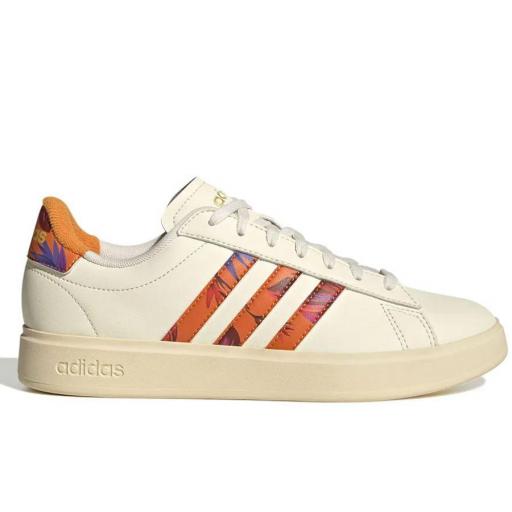 Zapatillas Adidas Grand Court 2.0 Crema/Beige/Naranja