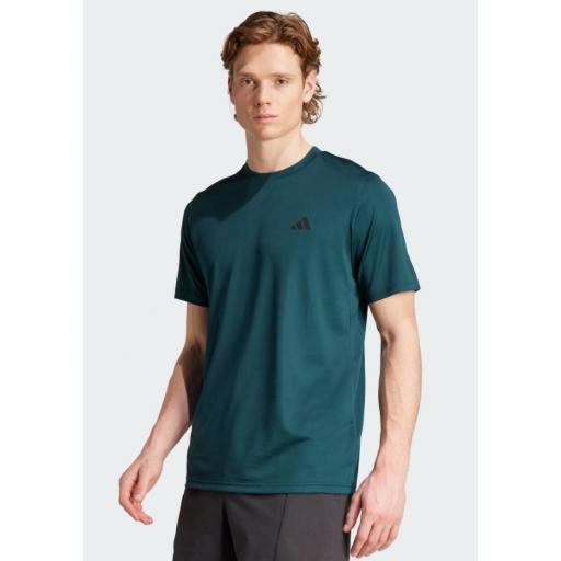 Camiseta Adidas Train Essentials Verde Oscuro