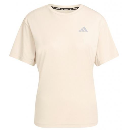 Camiseta Adidas Run Essentials Beige