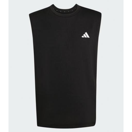 Camiseta sin Mangas Adidas Workout Essentials Negra