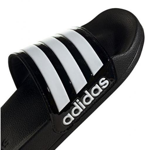 Chanclas Adidas Adilette Shower Negro Brillante/Blanco [3]