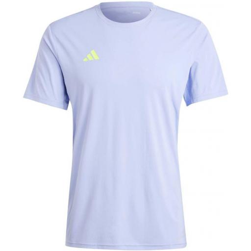 Camiseta Adidas Adizero E Tee Azul/Amarillo