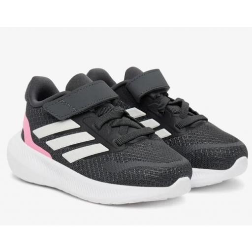 Zapatillas Adidas Runfalcon 5 TD Velcro Gris/Rosa [1]