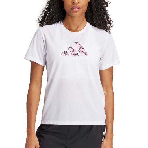 Camiseta Adidas Flora Tee Mujer Blanco/Floral [1]