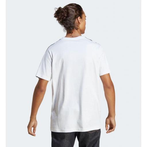 Camiseta Adidas Single Jersey 3 Bandas Blanco/Negro [2]