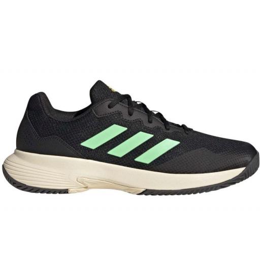 Zapatillas Adidas GameCourt 2 M Pádel/Tenis Negro/Verde [0]
