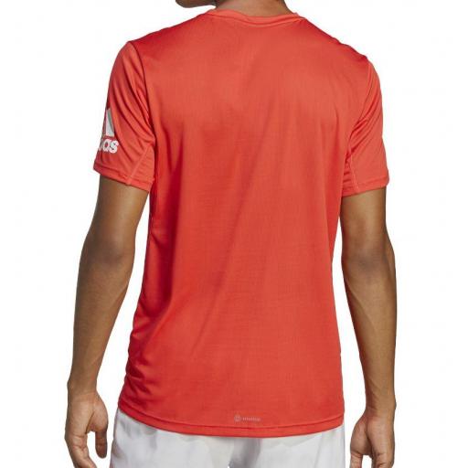 Camiseta Adidas Run It Tee Roja [2]