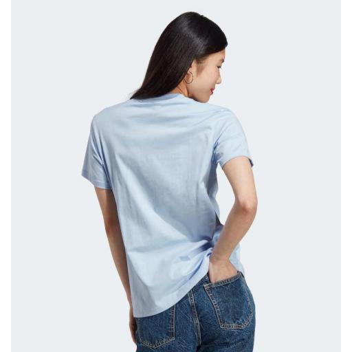 Camiseta Adidas Loungewear Big Logo Tee Mujer Azul/Blanco [2]