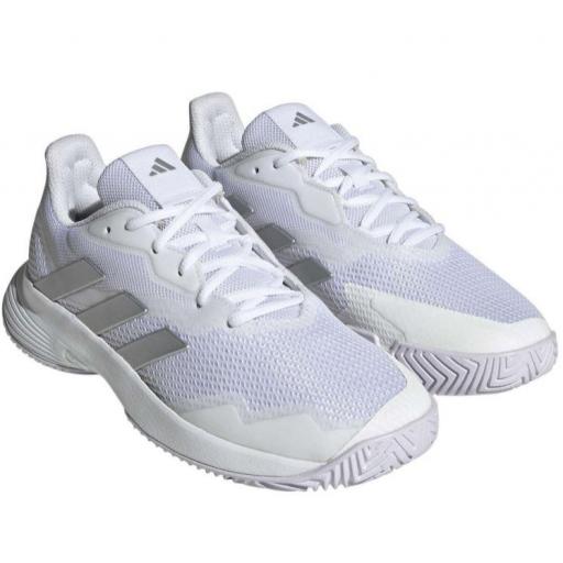 Zapatillas Adidas CourtJam Control W Mujer Blanco/Plata [1]