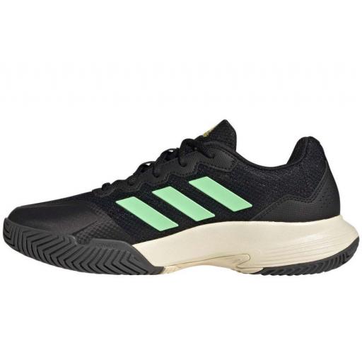 Zapatillas Adidas GameCourt 2 M Pádel/Tenis Negro/Verde [1]