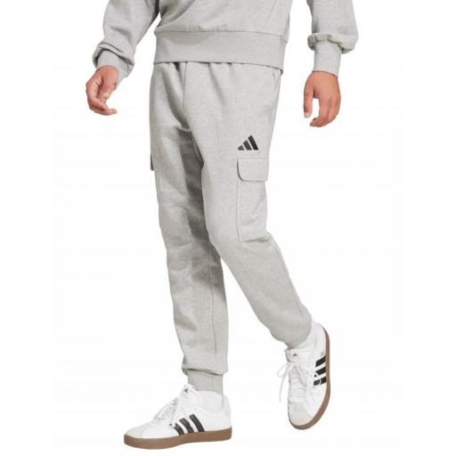 Pantalón Largo Adidas Feelcozy Fleece Cargo Gris [2]