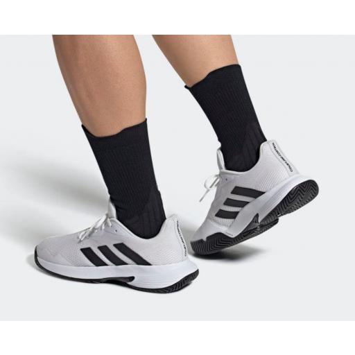 Zapatillas Adidas Courtjam Control Tenis Padel Blanca [2]