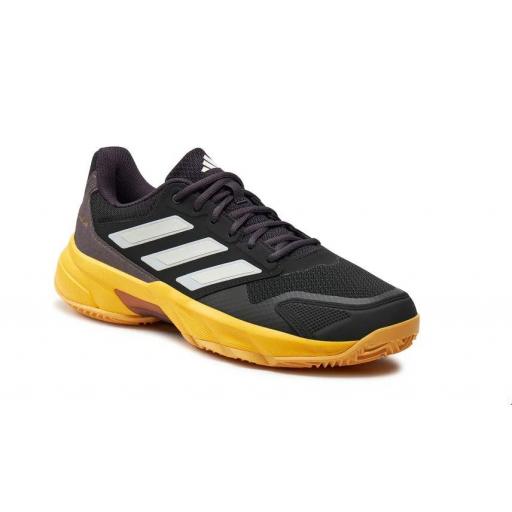 Zapatillas Adidas CourtJam Control 3 Clay Negro/Amarillo [1]