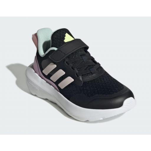 Zapatillas Adidas Fortarun 2.0 EL C Velcro Negro/Lila [1]