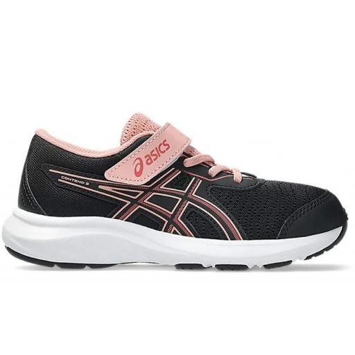 Zapatillas Asics Contend 9 PS Velcro Negro/Rosa [1]