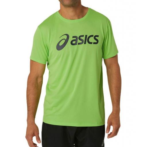 Camiseta Asics Core SS Logo Top Verde/Azul