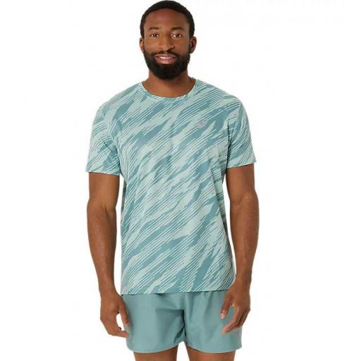 Camiseta Asics All Over Print SS Top Verde Celadon [0]