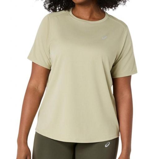 Camiseta Asics Core SS Top Mujer Verde Khaki