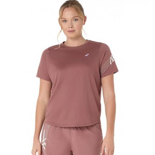 Camiseta Asics Icon SS Top Mujer Rojo Arcilla