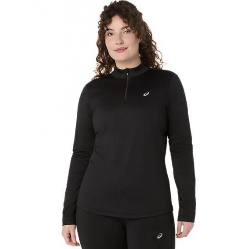 Camiseta Manga Larga Asics Core LS 1/2 Zip Negra [0]