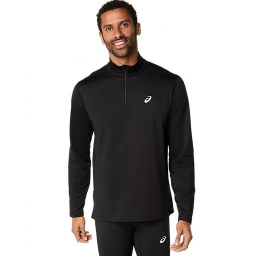 Camiseta Manga Larga Asics Core 1/2 Zip Negra [0]
