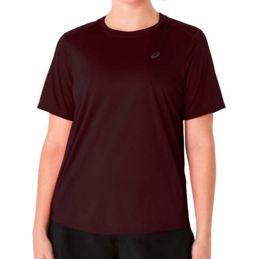 Camiseta Asics Core SS Top Mujer Morado Oscuro