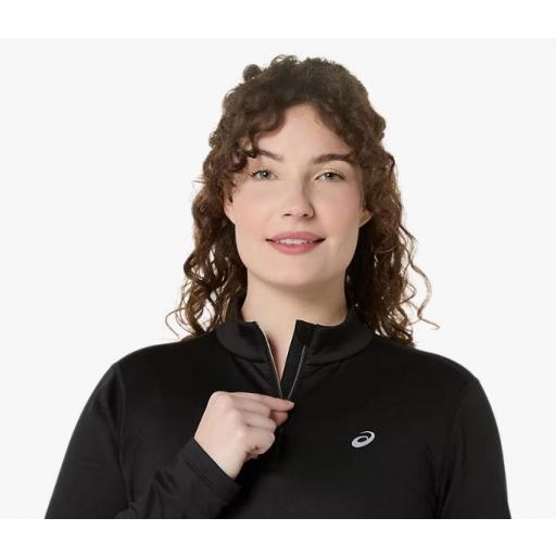 Camiseta Manga Larga Asics Core LS 1/2 Zip Negra [1]