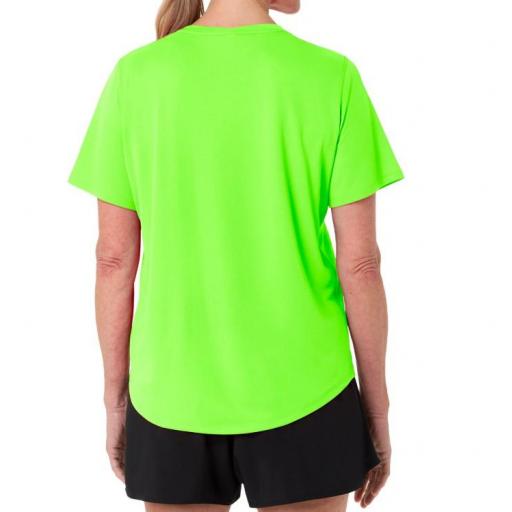 Camiseta Asics Core SS Top Mujer Verde Flúor [2]
