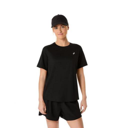 Camiseta Asics Core SS Top Mujer Negro [2]