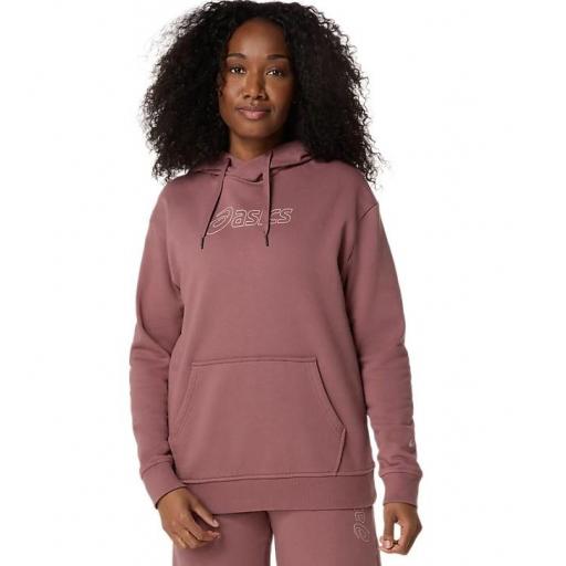 Sudadera Asics Logo OTH Hoodie Rubble Red [0]