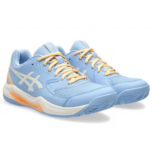 Zapatillas Asics Gel-Dedicate 8 Padel Celeste/Naranja [1]