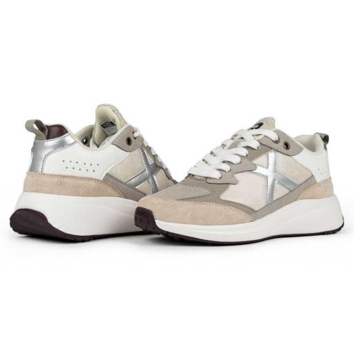 Zapatillas Munich TIP Mujer 46 Marrón/Beige/Plata [1]