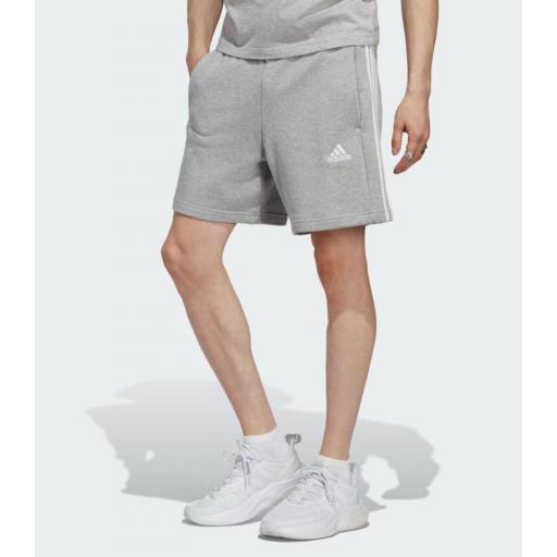 Pantalón Corto Adidas 3S French Terry Short Gris [1]