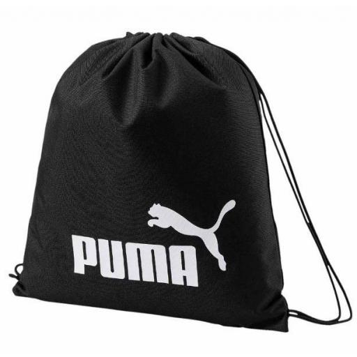 Saco Puma Phase Gym Sack Negro/Blanco