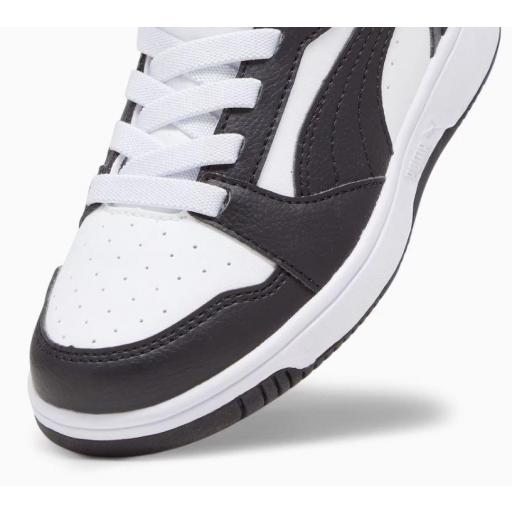 Zapatillas Puma Rebound v6 Mid PS Velcro Blanco/Negro [2]