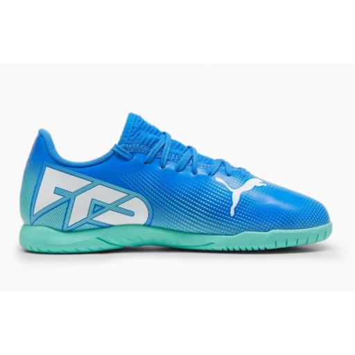 Zapatillas Fútbol Sala Puma Future 7 Play IT Niños Azul/Menta [1]