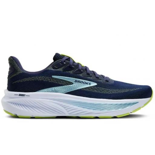 Zapatillas Brooks Ghost 17 Azul Marino/Lima
